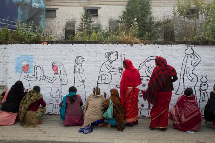 Street Art_Uterine Prolapse_Participating womend from rural Nepal_Dec 9 2011